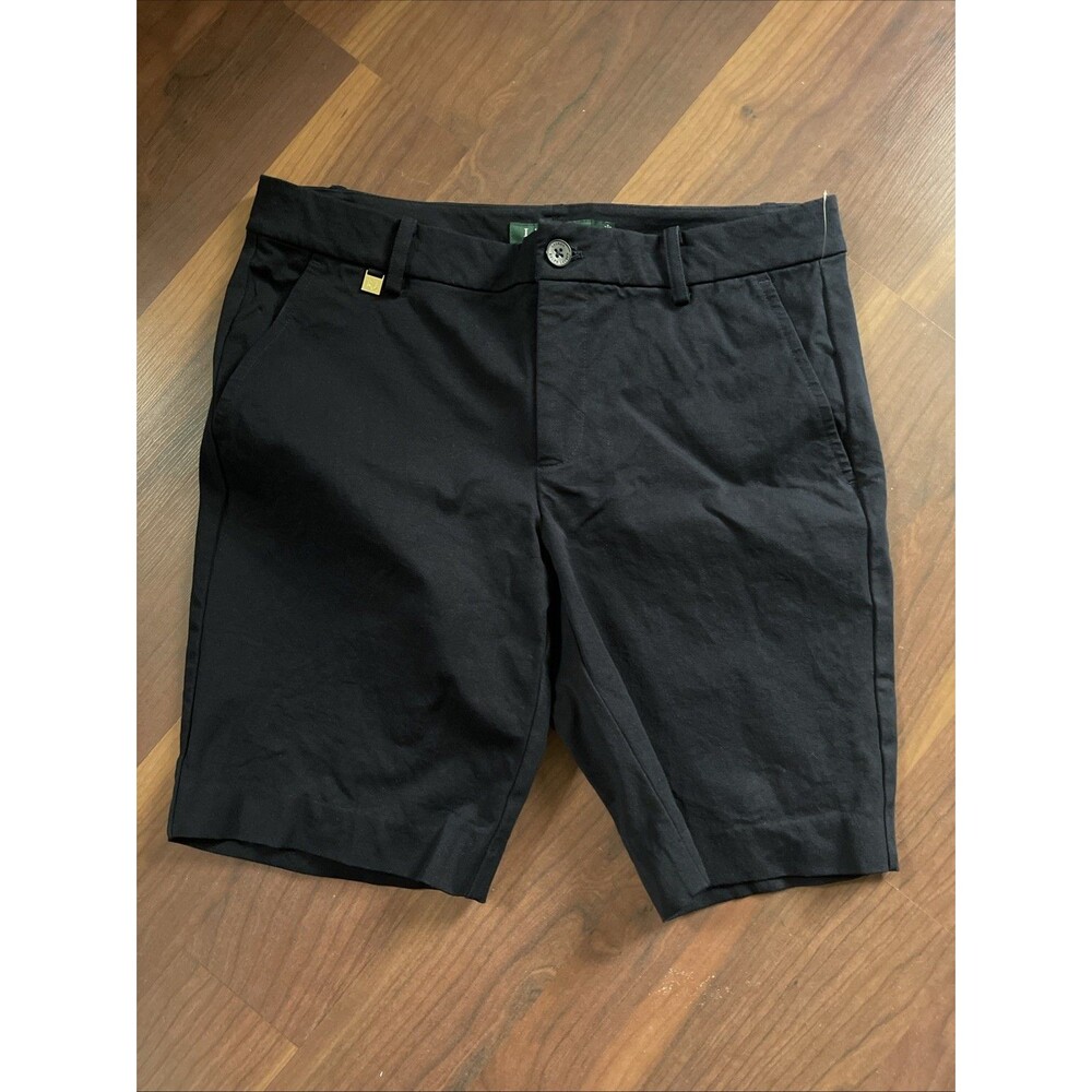 Lauren Ralph Lauren Shorts Womens 6P Black Chino Twill Flat Front Casual Petite